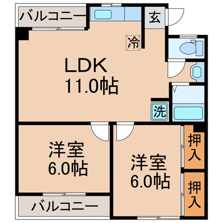 室町ハイツの物件間取画像